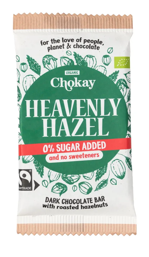 Chokay Heavenly Hazel Dark Chocolate Bar afbeelding