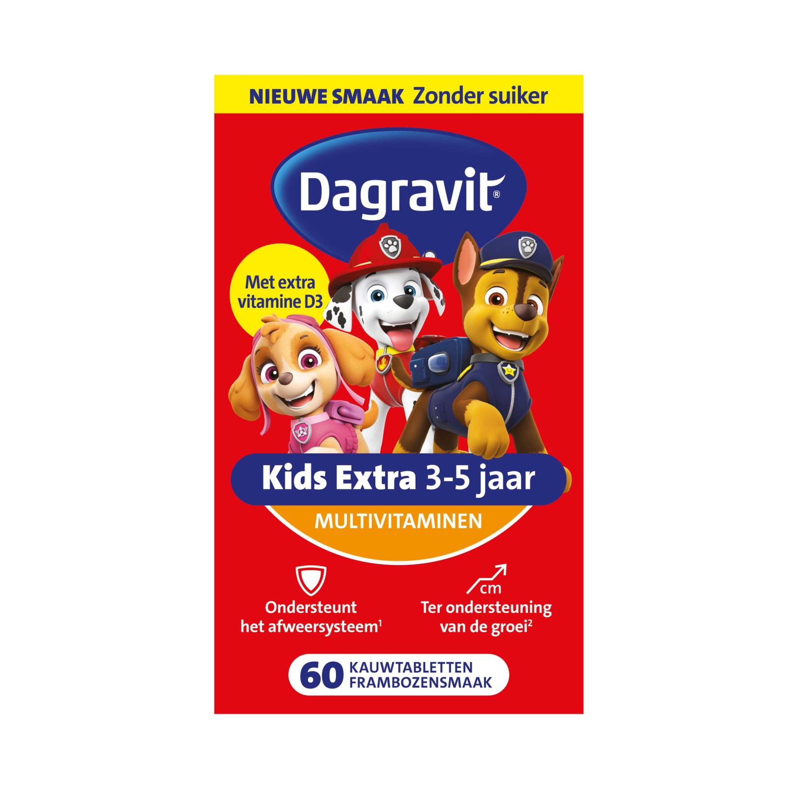 Dagravit Kids Extra 3-5 jaar Multivitaminen Kauwtabletten afbeelding