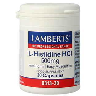 Lamberts L-Histidine HCI 500mg Capsules 30CP