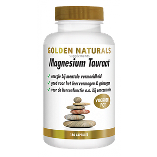 Golden Naturals Magnesium Tauraat Capsules 180VCP