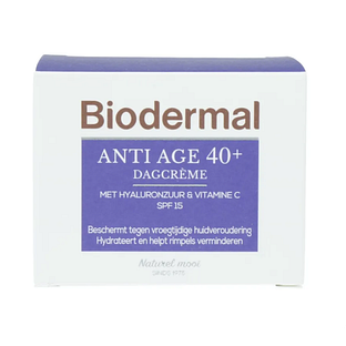 Biodermal Anti Age 40+ Dagcrème met hyaluronzuur en vitamine C  - met SPF15 50ML