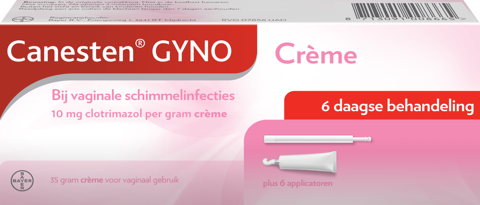 Canesten Gyno Crème - 6 daagse behandeling afbeelding