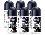Nivea Men Black & White Invisible Original Roll-on Voordeelverpakking 6x50ML