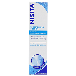 Nisita Neusspoeling Isotoon - Micro-diffusion vermindert verkoudheidssymptomen 125ML