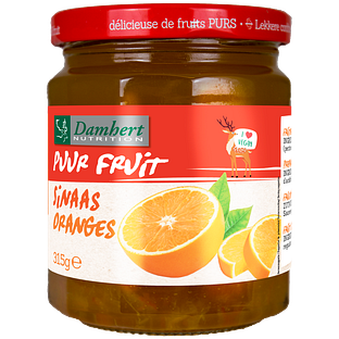 Damhert Puur Fruit Confituur Sinaas 315GR Damhert Puur Fruit Confituur Sinaas 315GR