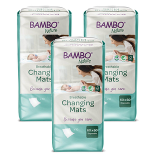 Bambo Nature Verschoonmatjes 60x60 Multiverpakking 3x10ST
