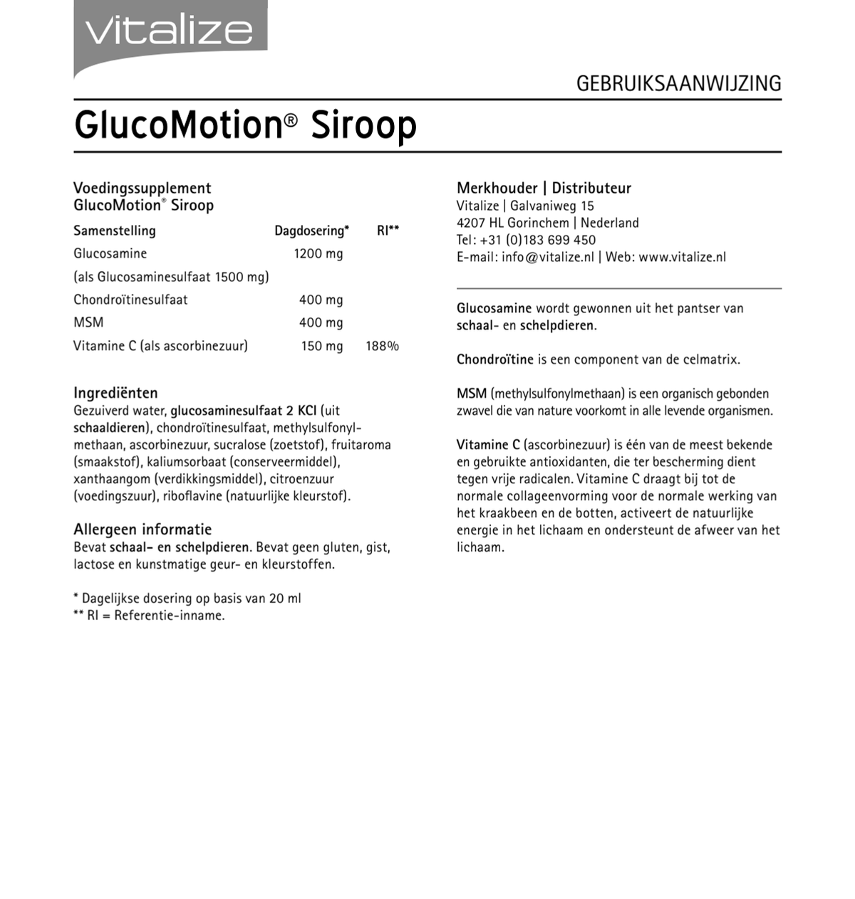 GlucoMotion Siroop afbeelding van document #1, instructions