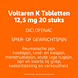 Voltaren K 12,5 mg pijnstiller Filmomhulde Tabletten Diclofenac-Kalium 20TB Voltaren K 12,5 mg pijnstiller Filmomhulde Tabletten Diclofenac-Kalium 20TB