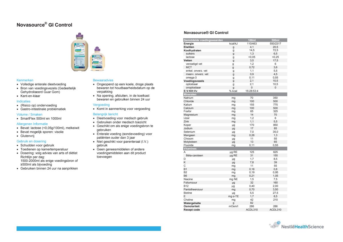 Novasource GI Control afbeelding van document #1, info_folder