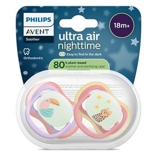 Avent Ultra Air Fopspeen Nacht Toekan 18M+ 2ST Avent Ultra Air Fopspeen Nacht Toekan 18M+ 2ST