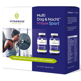 Vitakruid Multi Dag & Nacht Vrouw Sport  100% Vegan 2 x 90 180TB