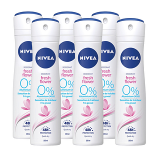 Nivea Fresh Flower Deodorant Spray Voordeelverpakking 6x150ML