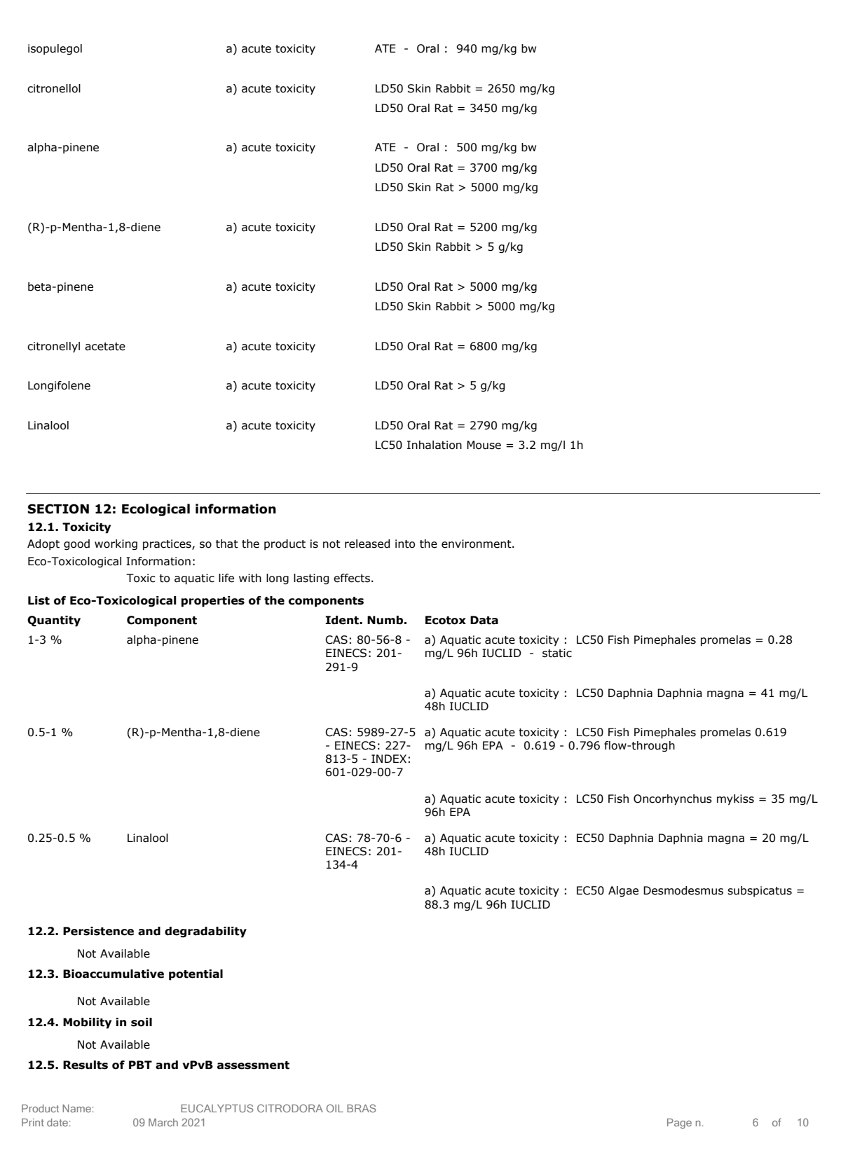 Essentiële Olie Citroen Eucalyptus afbeelding van document #6, label