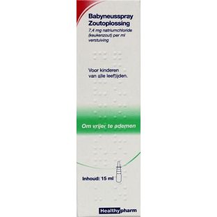 Healthypharm Baby Zoutoplossing Neusspray 15ML Healthypharm Baby Zoutoplossing Neusspray 15ML