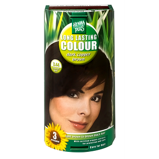 Hennaplus Long Lasting Colour 3.44 Dark Copper Brown 100ML