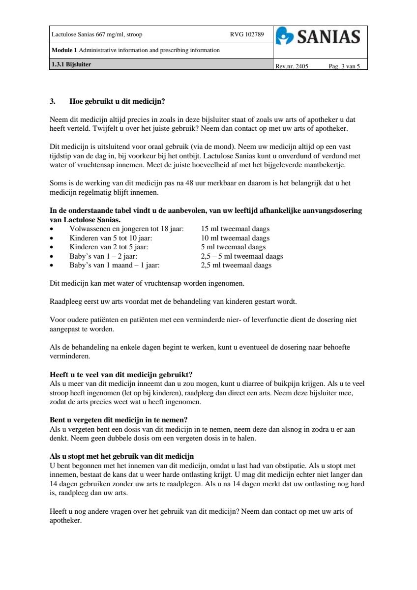 Lactulose Stroop afbeelding van document #3, leaflet