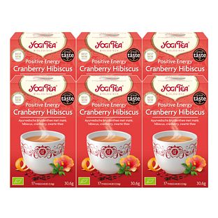 Yogi Tea Positive Energy Cranberry Hibiscus Voordeelverpakking 6x17ST