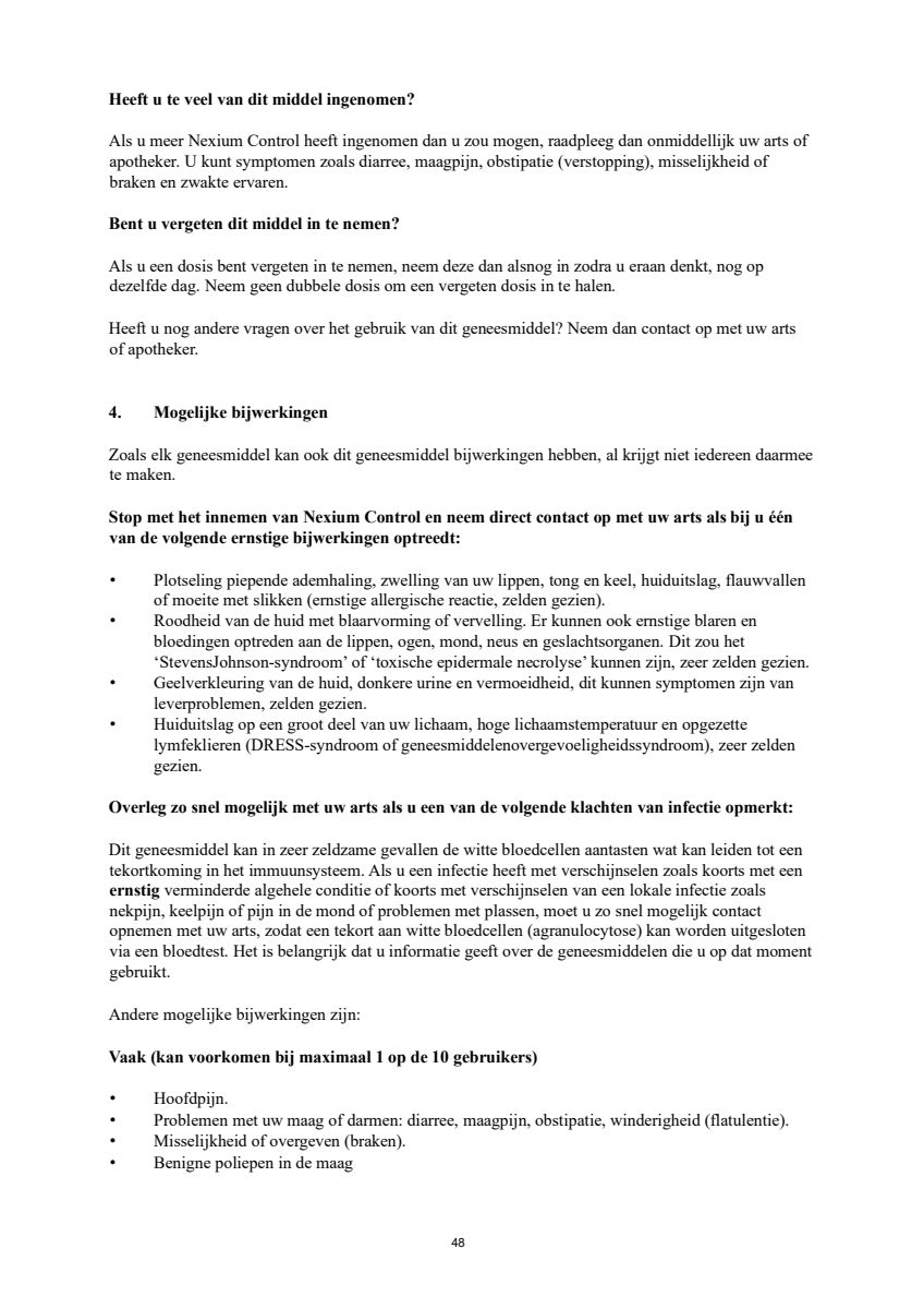 Control Tabletten - voor brandend maagzuur afbeelding van document #48, leaflet