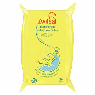 Zwitsal Goedemorgen Vochtige Washandjes 20ST