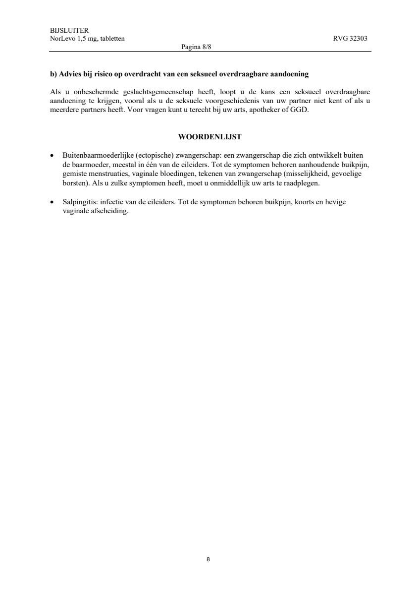 Morning After Pil 1,5 mg afbeelding van document #8, leaflet