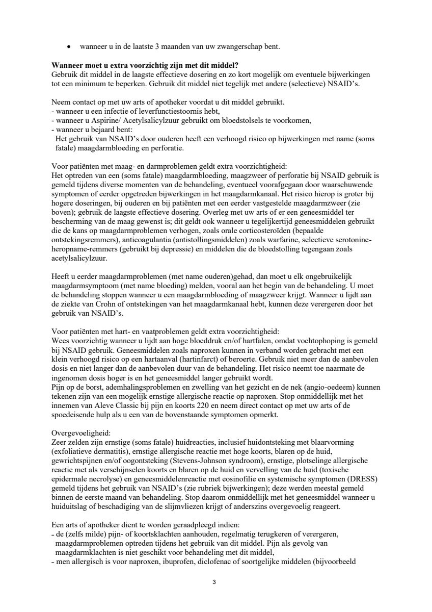Classic 220mg Tabletten afbeelding van document #3, leaflet