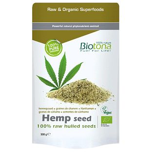 Biotona 100% Raw Gepeld Hennepzaad 300GR