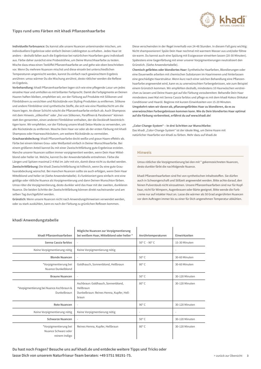 Haarverf Henna, Alma en Jatropha afbeelding van document #3, instructions