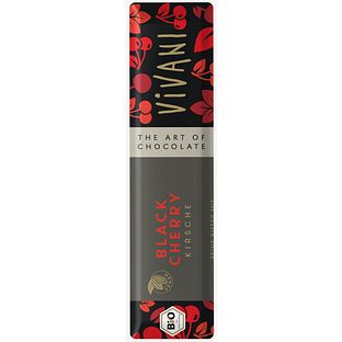 Vivani Chocolade Reep Black Cherry 35GR