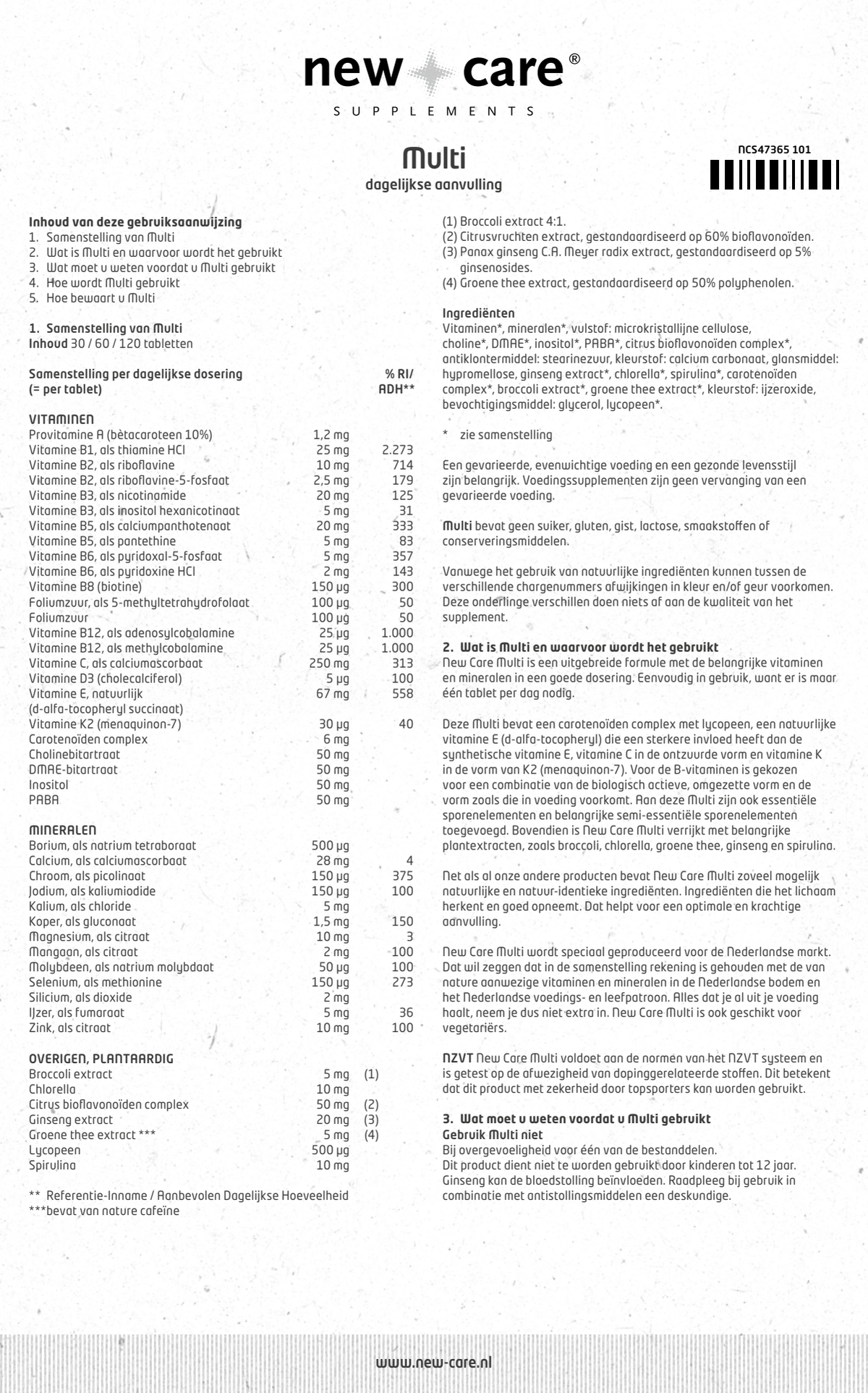 Multi Tabletten afbeelding van document #1, instructions