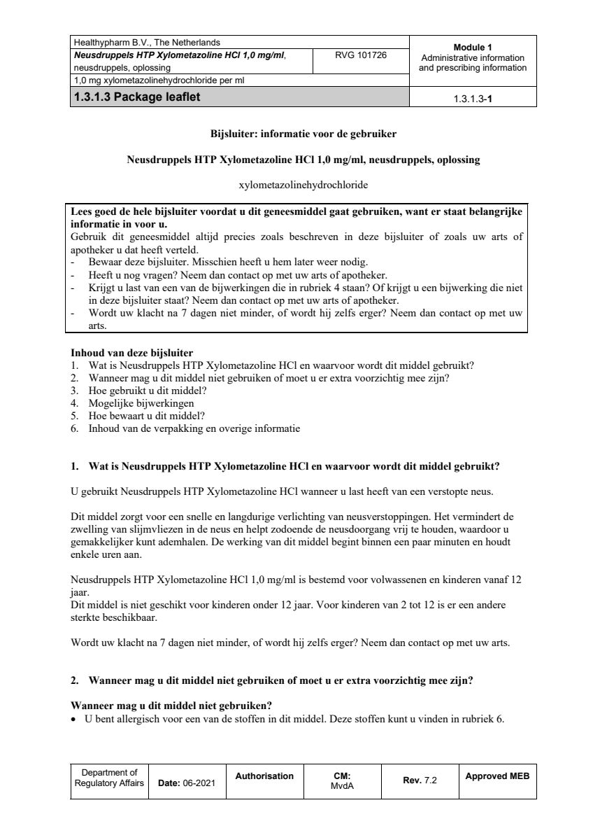 Neusdruppels 1.0mg/ml afbeelding van document #1, leaflet