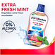 Parodontax Extra Fresh Mint Mondwater Multiverpakking 6x500ML Sfeerbeeld met verpakking