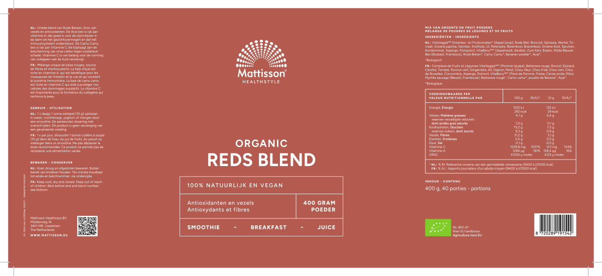Reds Blend Poeder afbeelding van document #1, label