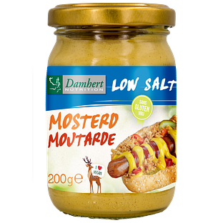 Damhert Low Salt Mosterd Glutenvrij 200GR