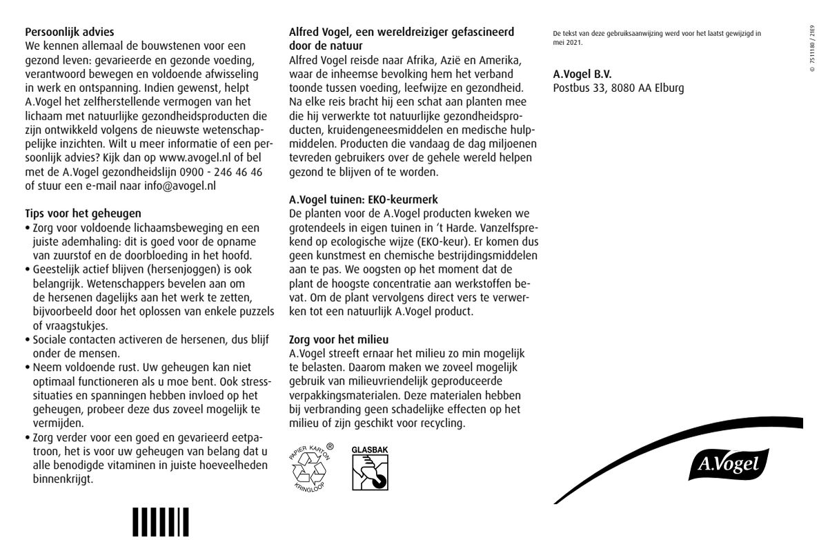 Geriaforce Doorbloeding* Tabletten afbeelding van document #2, instructions