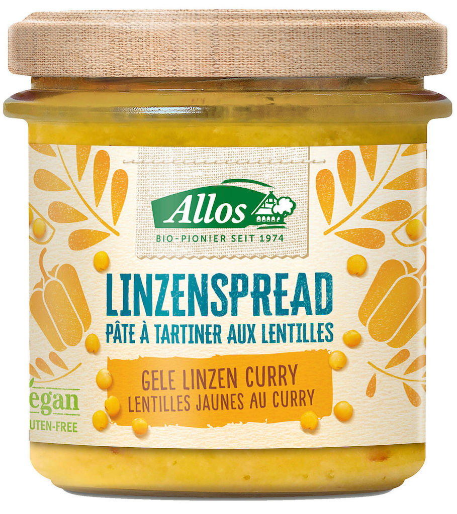 Allos Linzenspread Gele Linzen Curry afbeelding