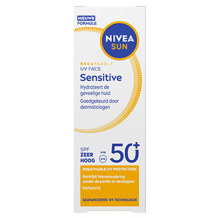 Nivea Sun Breathable UV Face Senstive SPF50+ 40ML
