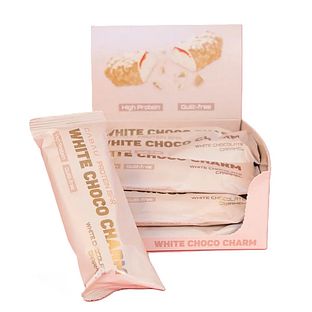 Cabau Protein Bar White Choco Charm 65GR Omdoos