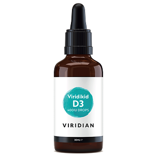 Viridian Viridikid Vitamin D3 400IU Druppels 30ML Viridian Viridikid Vitamin D3 400IU Druppels 30ML