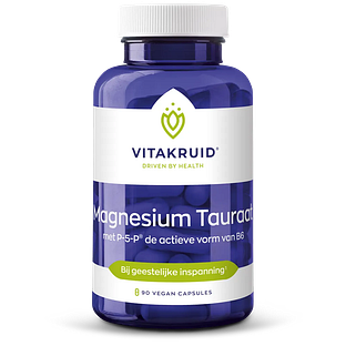 Vitakruid Magnesium Tauraat met Vitamine B6 (P-5-P) Capsules 90CP