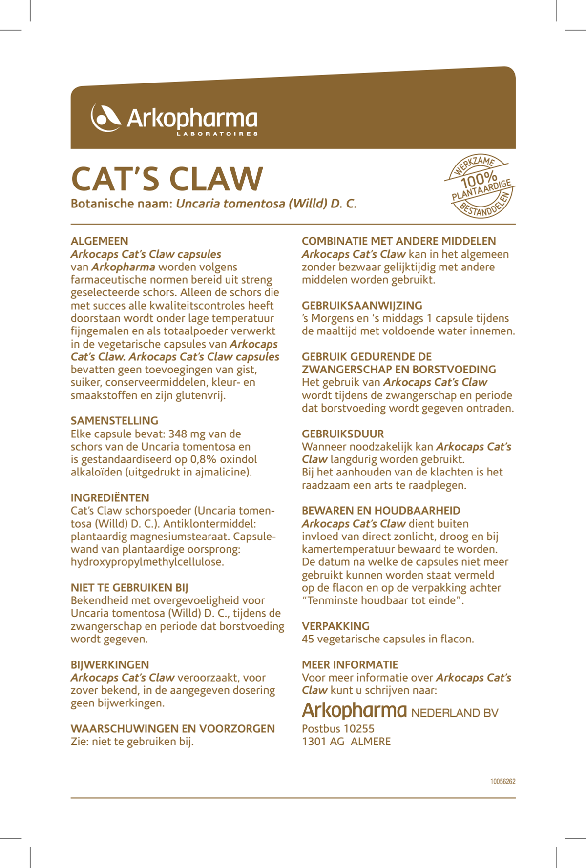 Cat's Claw Capsules afbeelding van document #1, instructions
