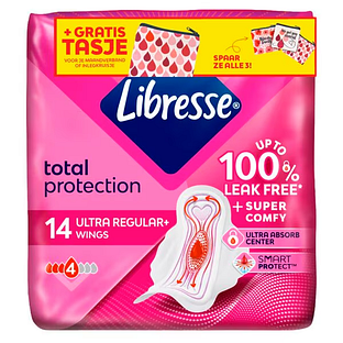 Libresse Ultra Regular+ Maandverband Met Wings 14ST
