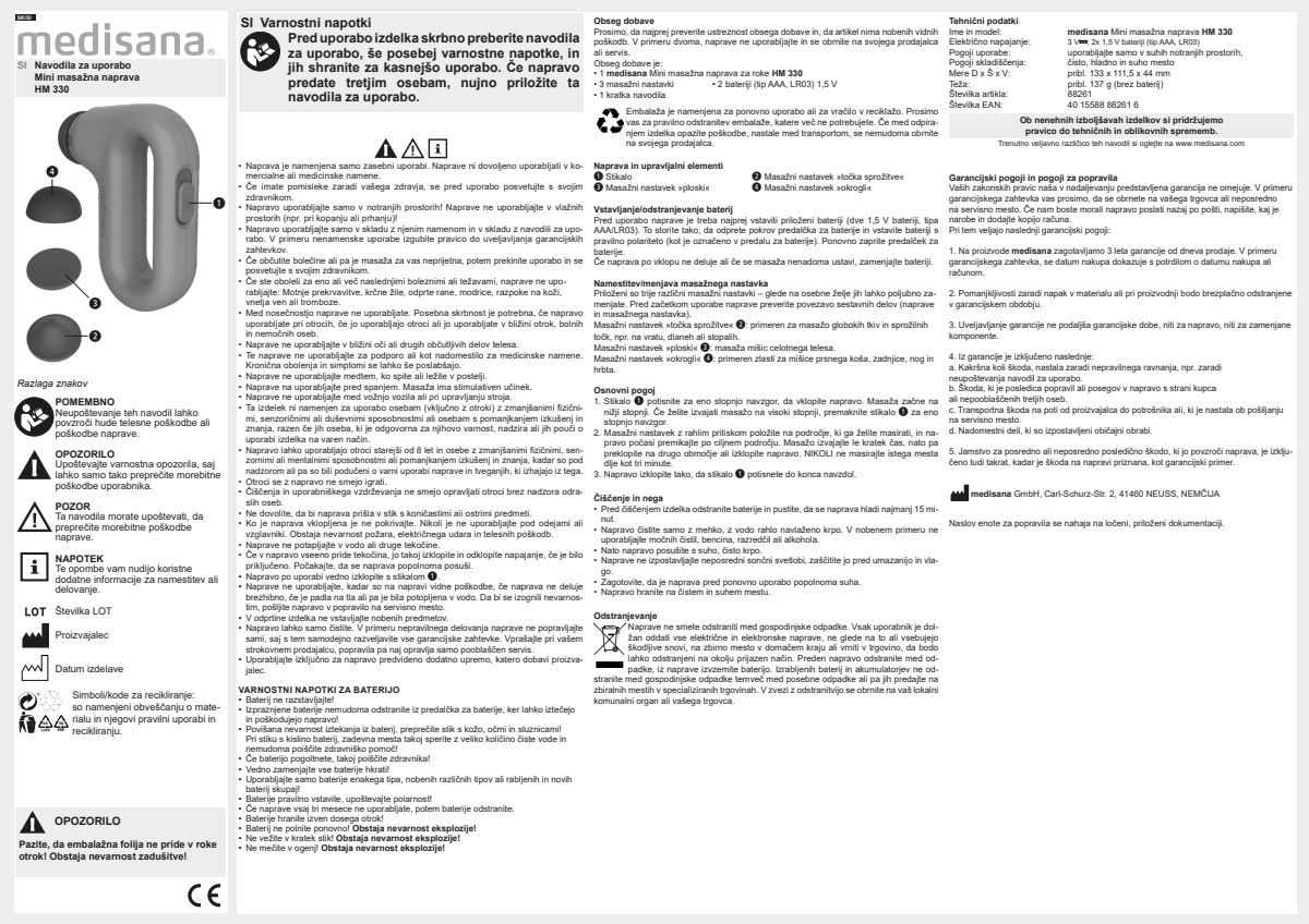 HM 330 Mini Hand Massage afbeelding van document #16, instructions