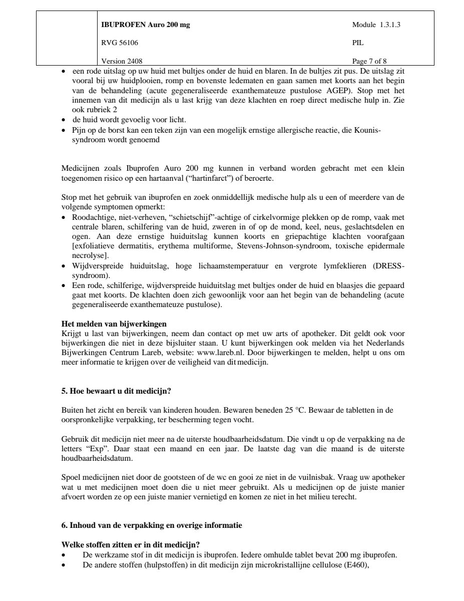 Ibuprofen 200mg afbeelding van document #7, leaflet