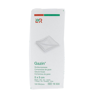 Lohmann & Rauscher Gazin Gaaskompressen 5x5cm 100ST
