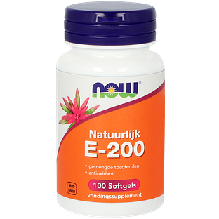 NOW E-200 Gemengde Tocoferolen Softgels 100ST NOW E-200 Gemengde Tocoferolen Softgels 100ST