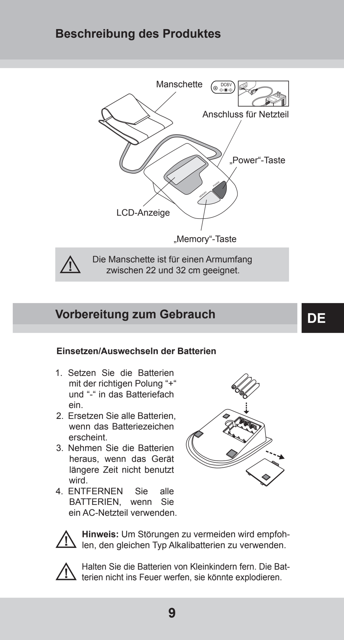 Bovenarm Bloeddrukmeter Desktop afbeelding van document #9, instructions