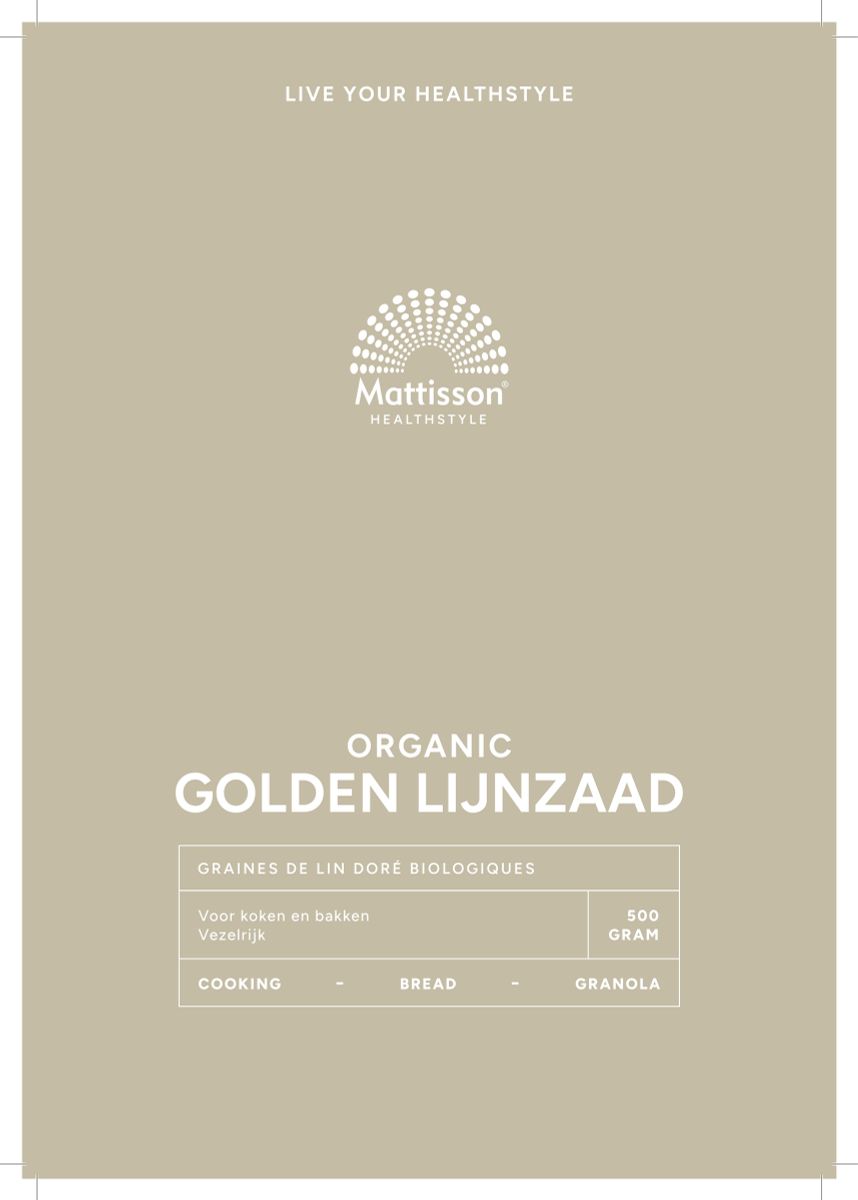 Biologische Golden Lijnzaad afbeelding van document #1, label