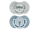 Difrax LOVI Dynamic Pacifier 6-18 Months Botanic Blue Green - Fopspeen 2ST