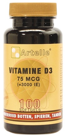 Artelle Vitamine D3 75mcg Softgels 100st afbeelding 1