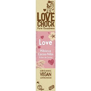 Lovechock Bar Love Hibiscus Cacoa Nibs Biologisch 40GR